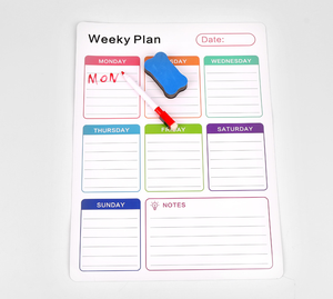 Gráfico Nevera A4 Imán plegable magnético Memo Tablero de escritura para niños Tablero de borrado en seco Hoja de borrador de pizarra blanca - Product Image 1