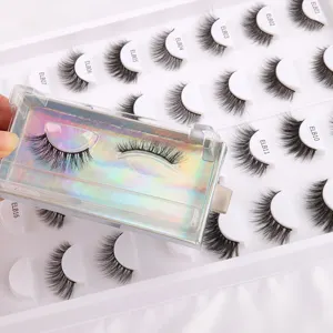 New Beauty Lashes Elastic Band High Quality Custom Faux Mink Strip Lashes 3d Natural Eye Lashes