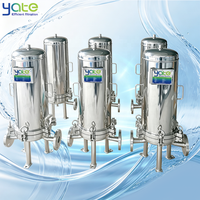 YATE 304 316 Boîtier de filtre microporeux multi-cartouches en acier inoxydable pour la filtration des eaux usées chimiques industrielles