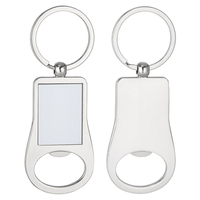 Porte-clés décapsuleur en métal pour sublimation, vierges, impression double face, cadeaux promotionnels d'entreprise, vente en gros