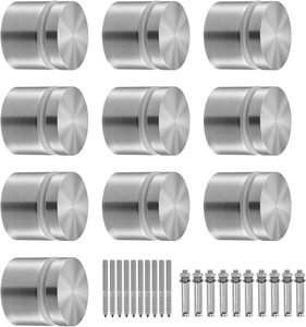 Soporte Redondo para Barandilla <span class=keywords><strong>de</strong></span> Vidrio, Abrazadera <span class=keywords><strong>de</strong></span> Acero Inoxidable 316 para Vidrio Templado <span class=keywords><strong>de</strong></span> 5/16"-5/8", Plateado, para Balcón, Jardín, Piscina, Escalera - Product Image 6