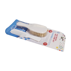 पर्यावरण के अनुकूल अनुकूलन बेबी ब्रश बाल ब्रश और कंघी सेट स्नान बेबी मालिश उत्पाद - Product Image 1