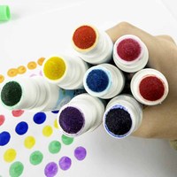 KHY – Marqueurs à points effaçables à base d'eau, 12 couleurs, non toxiques, lavables, pointe de 14 mm, pour bingo, bricolage, art éducatif pour enfants, peinture