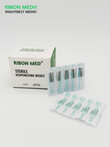 Aiguilles d'<span class=keywords><strong>acupuncture</strong></span> stérilisées Ribon Med en acier inoxydable à manche plat, <span class=keywords><strong>sans</strong></span> tube, 1000 aiguilles - Product Image 4