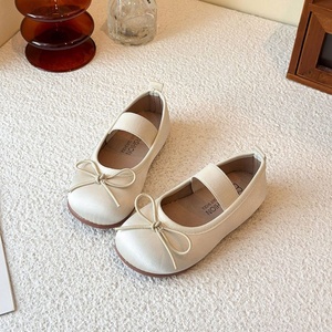 Scarpe da Principessa per Bambine con Fiocco Decorativo, Suola Morbida Antiscivolo, Punta Rotonda, Comode Scarpe in Pelle per Bambini Piccoli, Primavera Autunno - Product Image 3