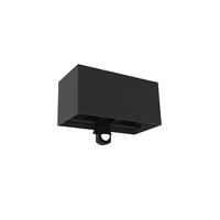 Lampe murale LED extérieure moderne en polycarbonate carré, noire, étanche, avec détecteur de mouvement, pour jardin et allée