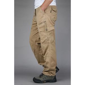 Pantalones <span class=keywords><strong>Cargo</strong></span> Largos Ohsisa Casuales para Hombre 100% Algodón para Primavera y Otoño, Overol Holgado con Múltiples Bolsillos para Exteriores - Product Image 6