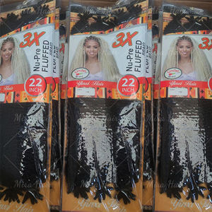 Gran oferta, Juego de 3 piezas, cabello sintético Afro Twist de 22 "a granel, 205g para Cuban Twist Locs, Pelo trenzado de ganchillo de mariposa, estilo versátil - Product Image 5