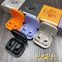Headset Nirkabel BS-01 Mekanis Keren Transparan Headset Mini Olahraga Luar Ruangan Headset Nirkabel Portabel untuk Pelajar