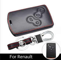 Keyyou-étui de clé de voiture en cuir à 4 boutons pour Renault Koleos, Laguna, Megane 1, 2, 3, Sandero, Scenic, Captur, Clio, Fluence
