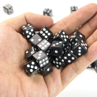 Haute qualité en gros 12mm acrylique noir blanc Mini Standard Pixel Gaming D6 jeu de dés pour les jeux de société d'enseignement des mathématiques