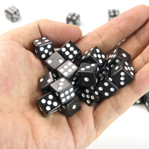High Quality Wholesale 12mm Acrylic Black White Mini Standard Pixel Gaming D6 <strong>Dice</strong> <strong>Set</strong> for Math Teaching Board Games - Product Image 6