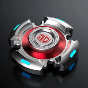 Fidget Spinners en métal pour adultes et enfants, jouets anti-stress, anti-anxiété, pour le soulagement du TDAH, jouets EDC, jouets à manivelle avec lumière lumineuse - Product Image 1