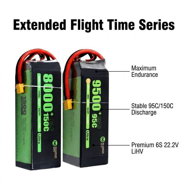 Wholesale High C-Rate 150C 22.2V 6S Lipo Battery 3500mAh-9500mAh Multiple Capacity for FPV Drone & RC Crawler Racing