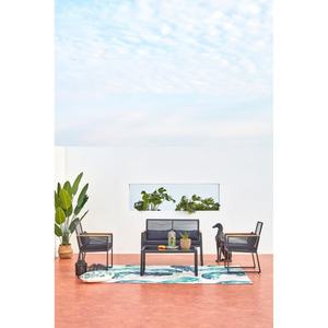 AJUNION Mobilier <span class=keywords><strong>de</strong></span> jardin en corde <span class=keywords><strong>de</strong></span> bois Ensemble <span class=keywords><strong>de</strong></span> <span class=keywords><strong>salon</strong></span> d'extérieur en acier Meubles <span class=keywords><strong>de</strong></span> <span class=keywords><strong>balcon</strong></span> Ensemble <span class=keywords><strong>de</strong></span> patio pour <span class=keywords><strong>4</strong></span> <span class=keywords><strong>personnes</strong></span> - Product Image 6