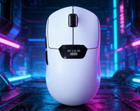 Souris de jeu sans fil à trois modes Jedel avec station d'accueil, écran LCD, PAW3311, rétroéclairage RVB, programmable, pour PC de jeu, ordinateur portable