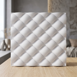 Carreaux de sol en céramique brillante effet 3D 40x40cm, aspect pierre naturelle, design intérieur moderne - Product Image 5