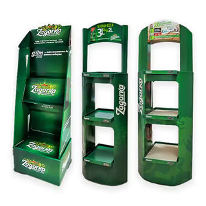 Stand kertas lantai untuk minuman dan tampilan air dengan desain kustom untuk promosi toko ritel - Product Image 3