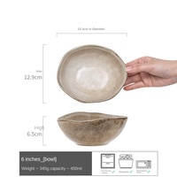 Bol en céramique de style moderne ensemble de vaisselle variable four en forme spéciale fond plat ménage bol à salade de légumes assiette présente