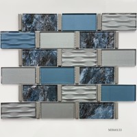 Serie de jade azul, mosaico de vidrio, baño, cocina, sala de estar, Villa, paredes interiores, pisos, interiores modernos