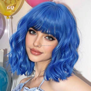 Peluca Bob Sintética Ondulada y Rizada <span class=keywords><strong>con</strong></span> <span class=keywords><strong>Flequillo</strong></span> Joedir, Cabello Corto <span class=keywords><strong>Ondulado</strong></span> Color Ceniza Rojizo para Mujer, Pelucas Bob Sintéticas Resistentes al Calor - Product Image 4