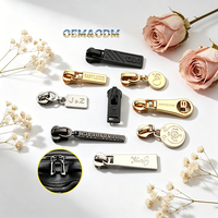 Glissières de fermeture éclair élégantes en alliage de zinc écologiques avec design ornemental pour chaussures, sacs, bagages