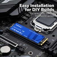 قرص صلب SSD M.2 NVMe بسعة 1 تيرابايت و512 جيجابايت و256 جيجابايت من الجيل الثالث والرابع PCIe عالي الأداء، متوفر مباشرة من المصنع