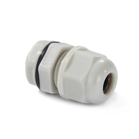 Presse-étoupe M12 noir et blanc en nylon PA 66 étanche IP68 pour câble de 7 mm, idéal pour l'industrie électrique - Vente chaude