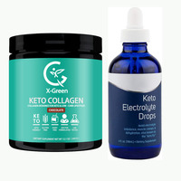 Poudre de protéines de collagène Keto personnalisée OEM avec huile MCT, collagène hydrolysé de type I et III, complément alimentaire