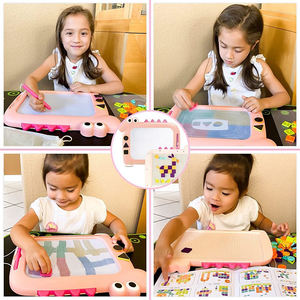 2 In 1 Puzzle multifunzionale tavolo da disegno magnetico giocattoli regalo per bambini dinosauro Doodle tavolo da disegno giocattoli per bambini - Product Image 2