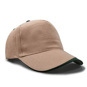 Gorras Personalizadas con Bordado, Dos Tonos, Verde Caqui, Precio de Fábrica, Estructuradas, de 5 Paneles, de Lona, Deportivas, de Béisbol - Product Image 1