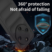 Étui de téléphone antichoc pour Honor Magic 8 Lite X9D X70, cadre en TPU souple, doublure en flanelle, airbags aux quatre coins, coque de protection