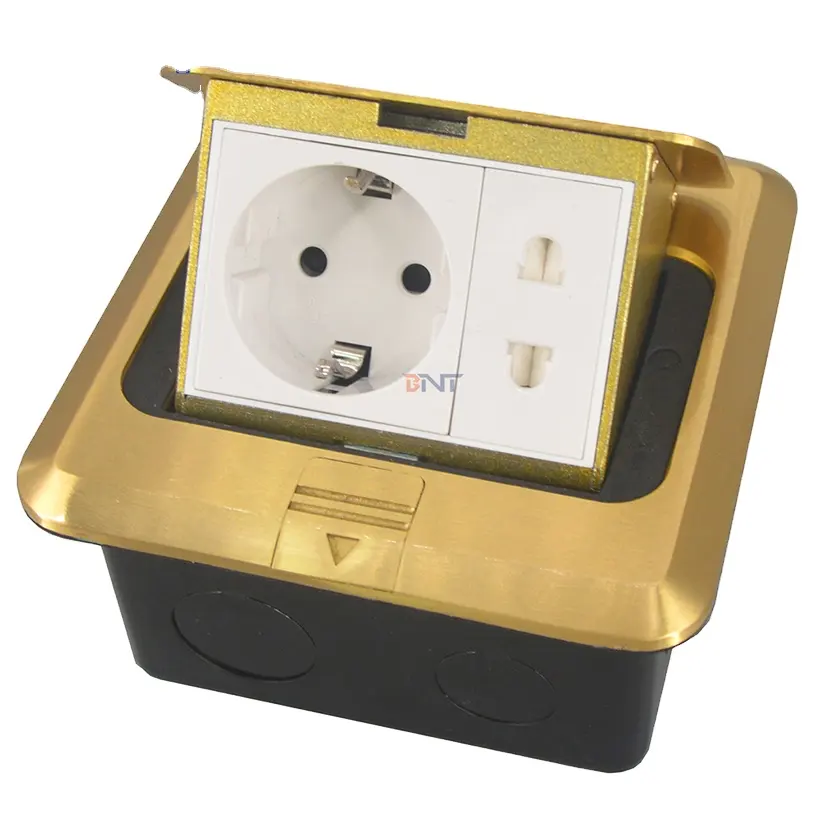 Pop Up Type Copper cover electrical floor mounted socket outlet box