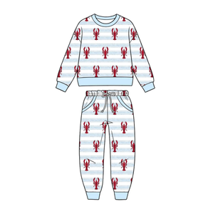 Conjunto Infantil Personalizable con Estampado de Langosta para Niños y Niñas, Varios Estilos, Traje de Dos Piezas - Product Image 4