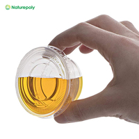 Gobelets à sauce transparents en PLA de 1 oz pour le ketchup, durables, étanches, vente en gros