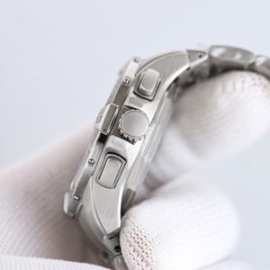 New sports chronograph <b>watch</b> with stainless steel case, 41mm in diameter, high-quality hands and dial, charming custom logo - Product Image 3