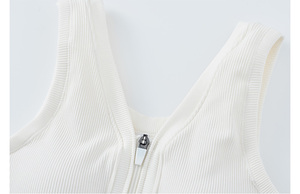 Crop top dos nu personnalisé <span class=keywords><strong>Femme</strong></span> <span class=keywords><strong>T</strong></span>-<span class=keywords><strong>shirt</strong></span> de yoga côtelé pour femmes - Product Image 6