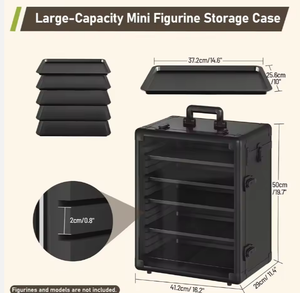 Boîte de rangement miniature pour objets de collection/miniatures/figurines d'<span class=keywords><strong>action</strong></span>, vitrine en <span class=keywords><strong>aluminium</strong></span> avec 5 plateaux métalliques pour Warhammer 40K - Product Image 4