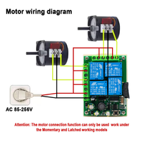 Module de réception de relais de commutation à commande à distance sans fil DC 12V 10A 4 canaux et transmission de commande à distance RF433MHz 4 canaux