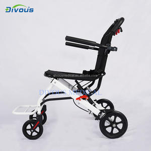 Silla de ruedas de hospital de tamaño pequeño Plegable ligera compacta silla de ruedas manual portátil de viaje para discapacitados - Product Image 3
