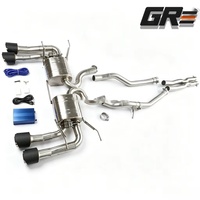 Système d'échappement Catback Performance SS304 avec valve à vide pour Jaguar F-TYPE 5.0T V8 2018+ à quatre sorties