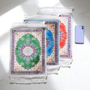 microfibre personnalisée <span class=keywords><strong>tapis</strong></span> de prière musulman à motif solide pour hommes et femmes techniques tricotées pour le culte - Product Image 1