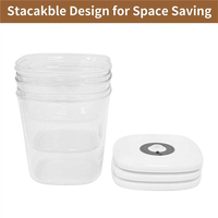 Contenants de stockage alimentaire hermétiques de 1 L, 1,5 L et 2 L, sans BPA, pour la préparation des repas, le stockage dans le garde-manger, ensemble de boîtes sous vide