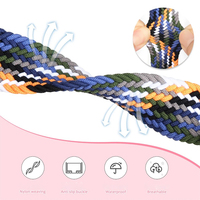 Tali Jam Tangan Pintar dari Pita Elastis Nilon Terjalin yang Dapat Disesuaikan dengan Gesper Magnetik dan Bernapas untuk Apple Watch