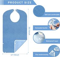 Bavoir adulte lavable en machine facile à utiliser pour les personnes âgées