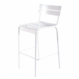 Sgabello da Bar Moderno in Metallo Bianco Stile Rustico Contemporaneo per Cucina e Bar Domestico con Rivestimento in PU e Struttura in Ferro e Legno - Product Image 2