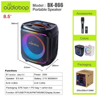 Altavoz Karaoke Inalámbrico de Edición Premium, Sistema de Audio de 8 Pulgadas, BT 5.3, Conexión TWS, Ideal para Fiestas al Aire Libre en el Patio Trasero