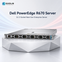 Serveur Dell PowerEdge R670 1U, double processeur Intel Xeon 6, 32 DIMM DDR5, PCIe Gen5 NVMe, serveur haute performance pour l'inference IA dense