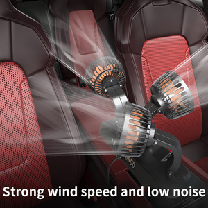 Novo Ventilador de Carro USB de Três Cabeças, Ventilador Potente com Logotipo Personalizado para Caminhões e Vans de 24V/<span class=keywords><strong>12V</strong></span> - Product Image 4