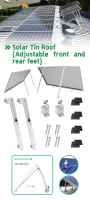 Egret Solar Aluminium Réglable 15-60 °   Support de montage pour panneaux solaires pour système d'alimentation résidentiel sur balcon (2 panneaux)